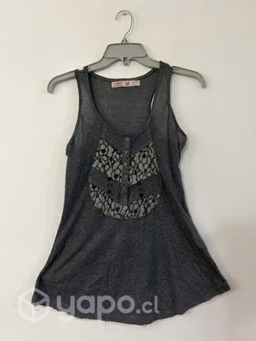 Polera Elástica Marca Mor Talla Xs Gris - Imagen 5