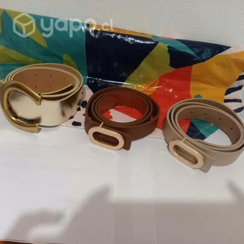 Cinturones elegantes con hebilla de metal