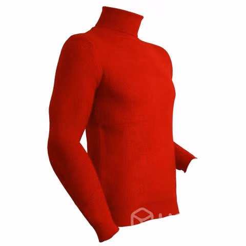 Sweater Rojo Elasticado Cuello Alto Beatle XXXL