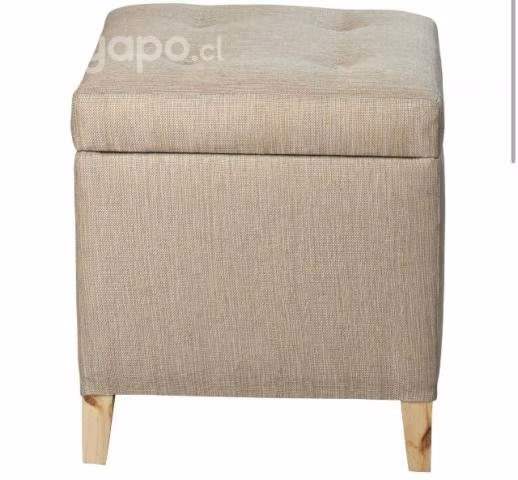 Pouf Baúl Beige 46x46x50