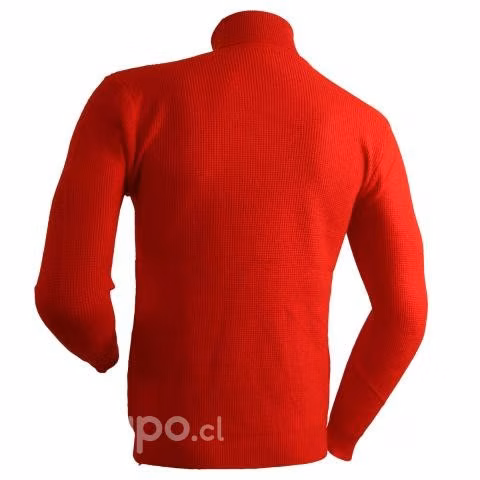 Sweater Rojo Elasticado Cuello Alto Beatle XL - Imagen 4