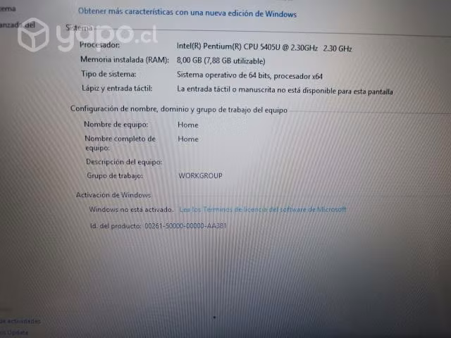 Notebook HP 8gb ram, 500gb ssd