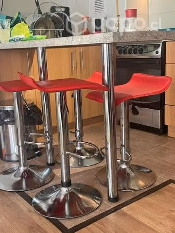 4 Sillas de bar ajustables