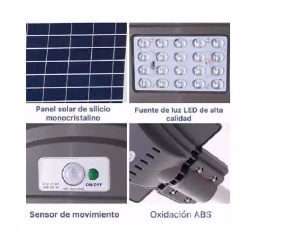 Foco Solar Led 120w Luminaria Full+Soporte+Control