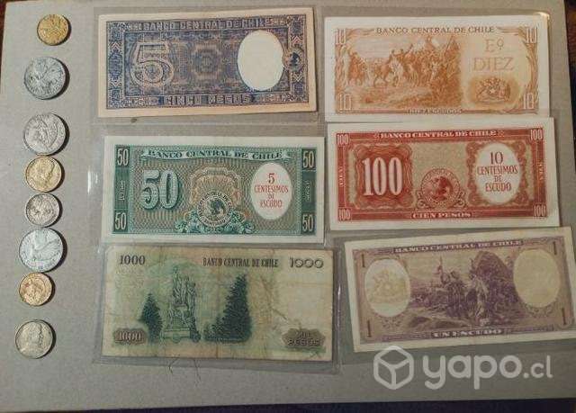 Billetes y Monedas chilenas Lote - Imagen 2