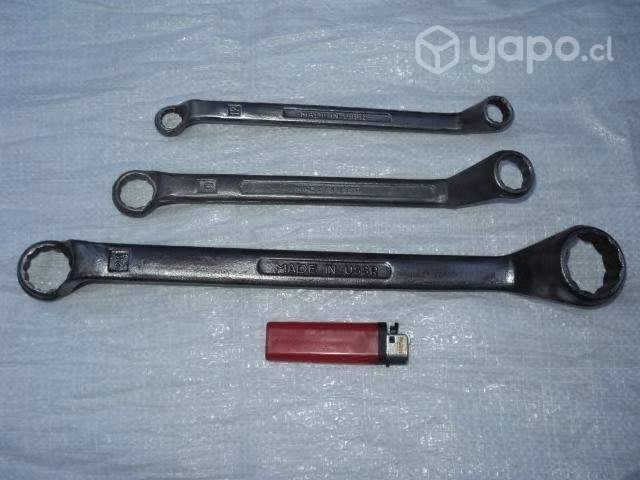 3 Antiguas Llaves Acodadas mm. Soviéticas