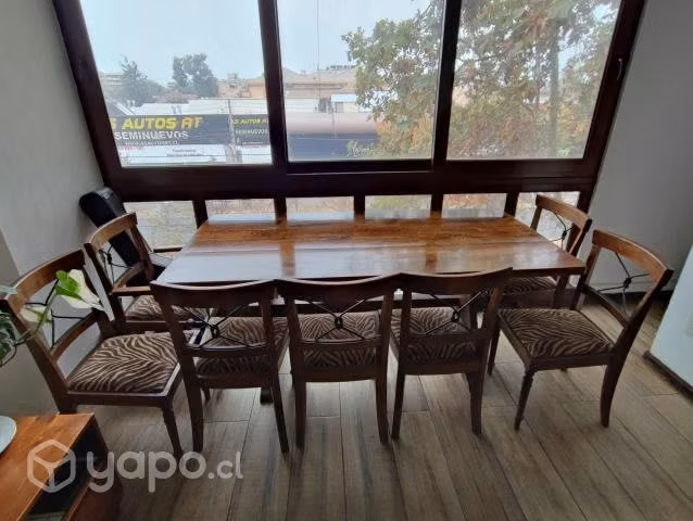 Comedor madera nativa 8 puestos