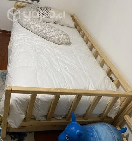 Cama Montessori nueva plaza y media con cajones - Imagen 4