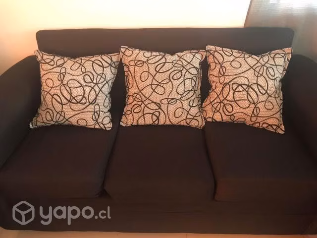 Juego living negro 3.1.1 poco uso