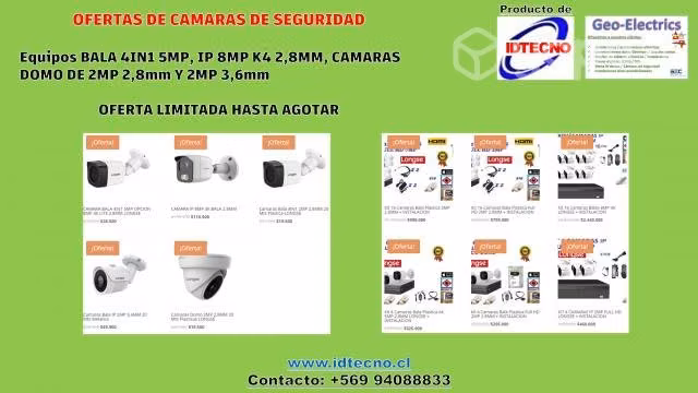 Cámaras de seguridad y tubos led