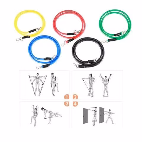 Kit 5 Bandas Elásticas Deportivas De Resistencia