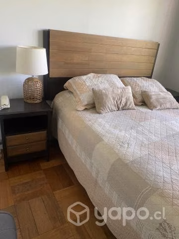 Cama Rosen + 2 veladores y respaldo