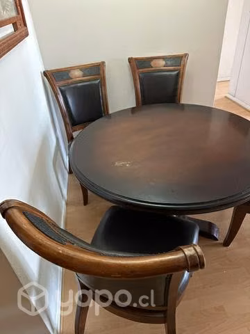 Comedor redondo madera nativa 4 personas - Imagen 2