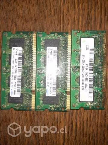 lote de 6 memorias ram ( se va todo junto)