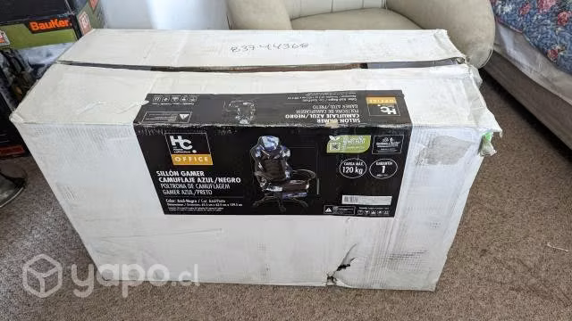 Silla Gamer camuflaje azul y negro