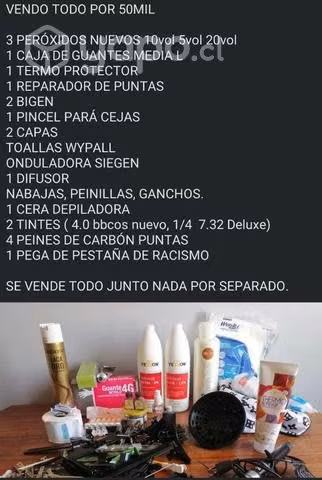 Peróxido, tintes etc