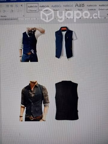 Chaleco de Color liso para hombre sin manga