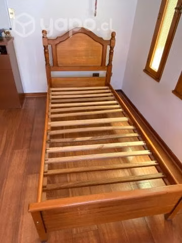 Cama de estilo, madera lingue envejecido y c - Imagen 2