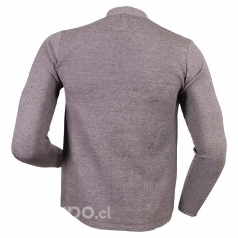 Chaleco XXXL Exclusivo Abierto Manga Larga Gris
