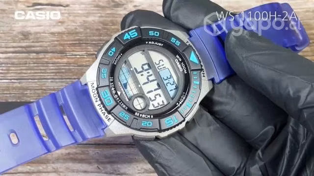Reloj casio ws110 grafico mareas sumergible nuevos - Imagen 2