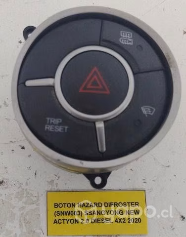 Botón Hazard Difroster (SNW003) SSangyong New Acty