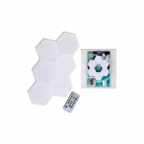 Sed se 6 luces hexagonales led rgb+ control