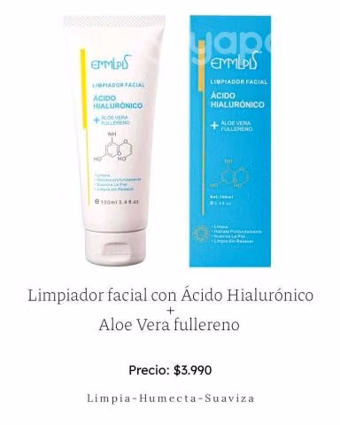 Limpiador facial con Ácido Hialurónico