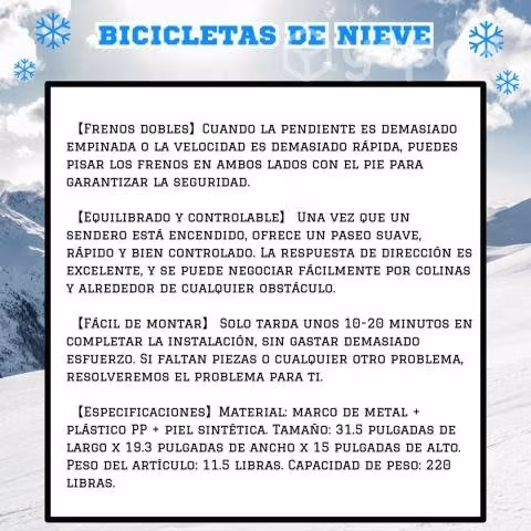 Bicicleta para la nieve - Imagen 3