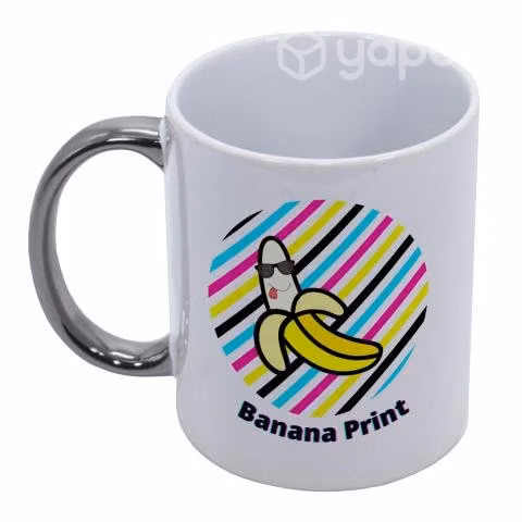 Taza Manilla Metálica 11 Onzas / Banana Print