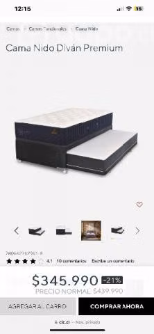 Cama cic 1.5 nido