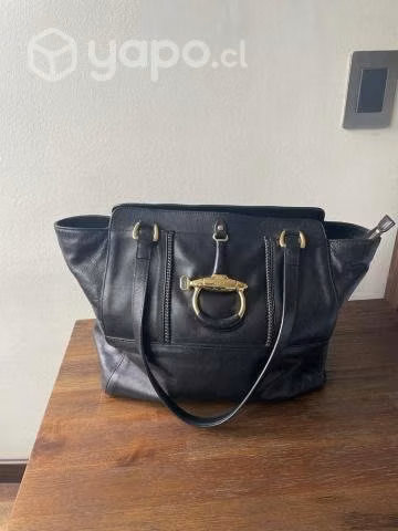 Cartera Tote de hombro Ralph Lauren cuero