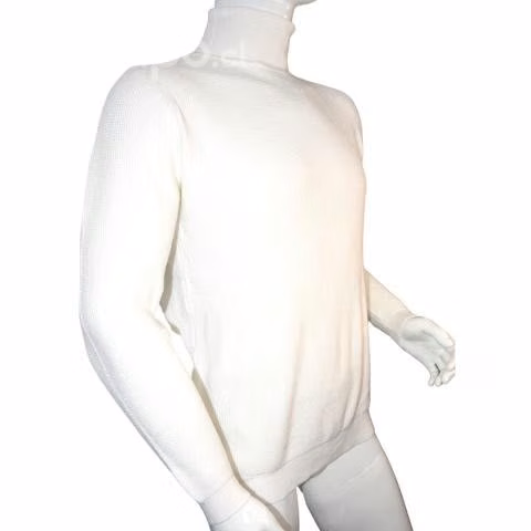 Sweater Blanco Elasticado Cuello Alto Beatle XL - Imagen 4