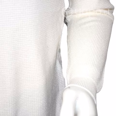 Sweater Blanco Elasticado Cuello Alto Beatle XL - Imagen 6