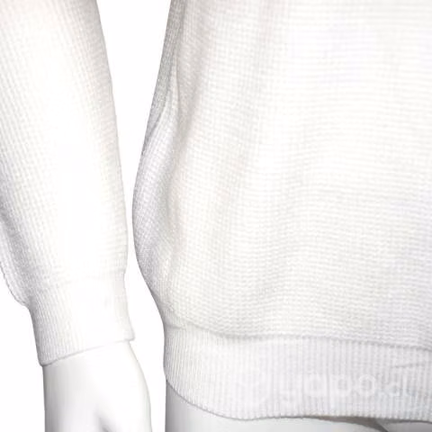 Sweater Blanco Elasticado Cuello Alto Beatle XL - Imagen 5
