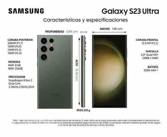 Samsung s23 ultra 256 nuevo sellado