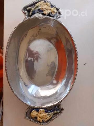 Fuente de peltre como nueva - Imagen 2