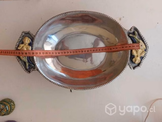 Fuente de peltre como nueva