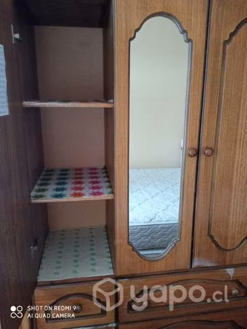 Mueble ropero de madera, sólido, buen estado.