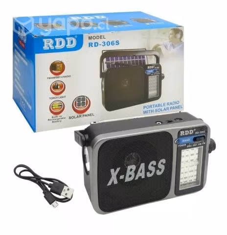 Radio Solar Bt Recargable Multibanda Con Linterna - Imagen 2
