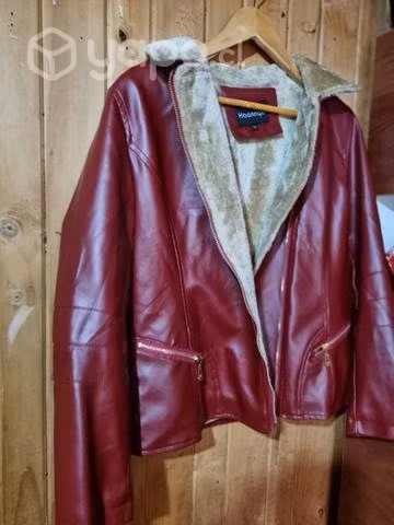Chaqueta de cuerina roja talla m - Imagen 2