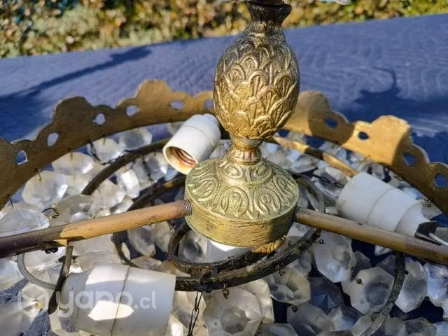 Hermosa Lámpara techo, bronce sólido, lagrimas - Imagen 3