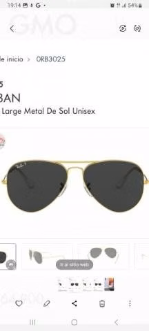 Lentes ray ban piloto
