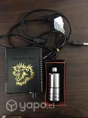 Máquina de tatuaje+fuente
