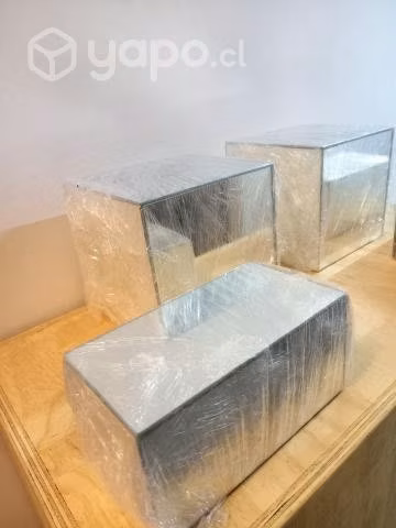 Bases cubos madera con espejo dulces candy bar - Imagen 2