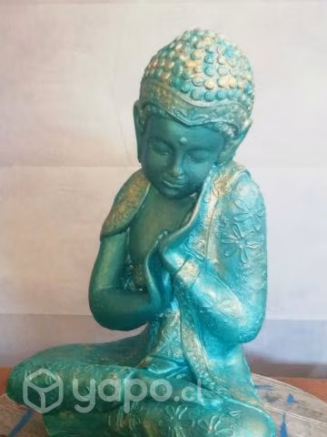 Figura de Yeso pintado, Buda, nueva