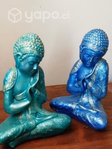 Figura de Yeso pintado, Buda, nueva