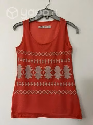 Polera Elástica Marca Mor Talla Xs Coral