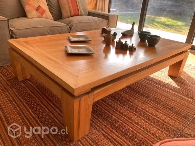 Mesa De Centro De Madera Raulí Maciza