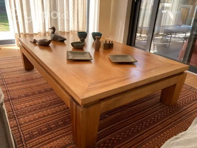 Mesa De Centro De Madera Raulí Maciza