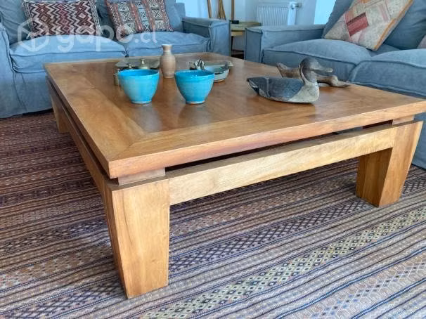 Mesa De Centro De Madera Raulí Maciza